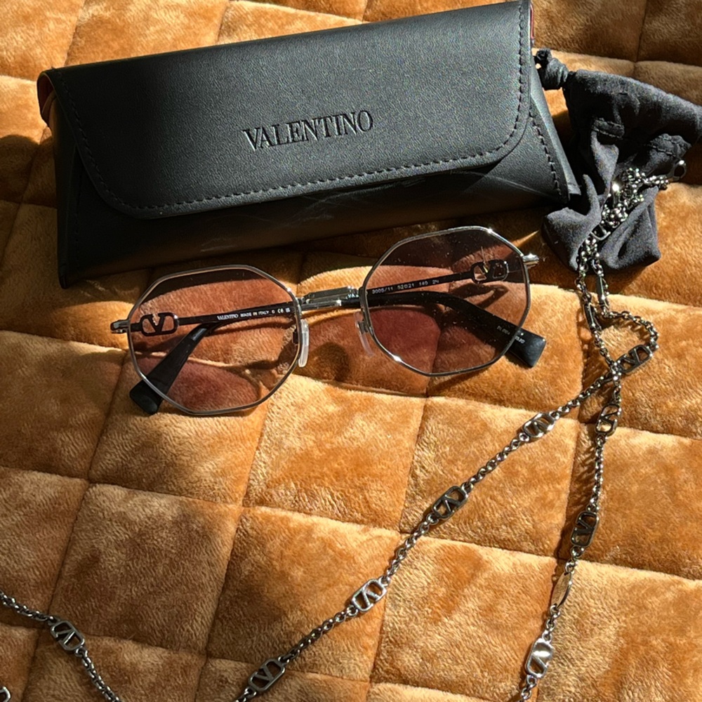 Valentino 52mm Sunglasses w/chain